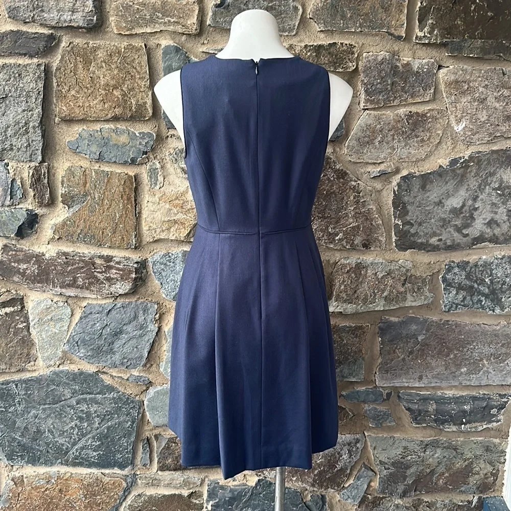 NWT J. Crew Pleated Sleeveless Fit & Flare Dress in Gray Size 8